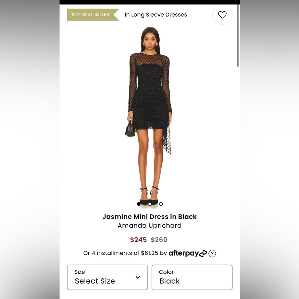 Black cocktail dress purchased on revolve new with tags